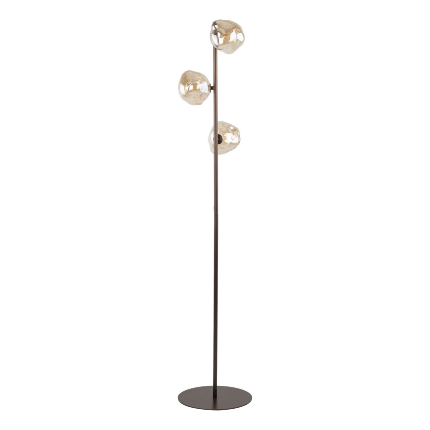 Brilagi - Candeeiro de pé VULCANO 3xG9/8W/230V bronze/bege fumê