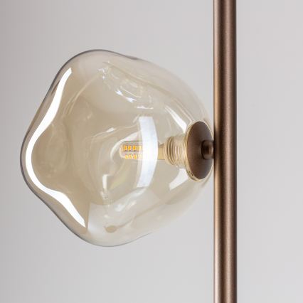 Brilagi - Candeeiro de pé VULCANO 3xG9/8W/230V bronze/bege fumê