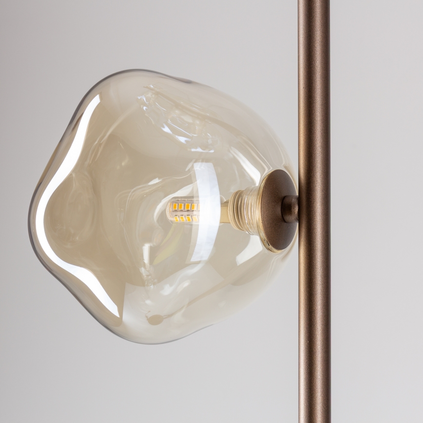 Brilagi - Candeeiro de pé VULCANO 3xG9/8W/230V bronze/bege fumê