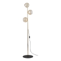 Brilagi - Candeeiro de pé VULCANO 3xG9/8W/230V dourado/bege fumado