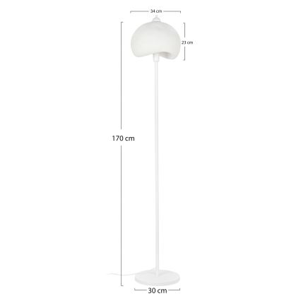 Brilagi - Candeeiro de pé WABI SABI 1xE27/40W/230V branco
