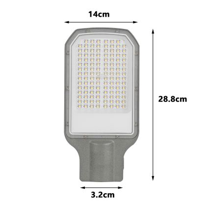 Brilagi - Candeeiro de rua LED URBANLIGHT, 50W/230V, cinzento, IP65