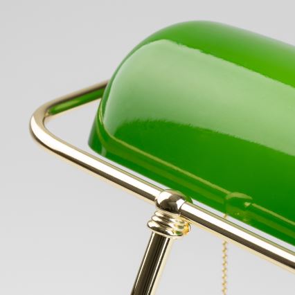 Brilagi - Candeeiro de secretária BANK OFFICE 1xE27/60W/230V dourado/verde