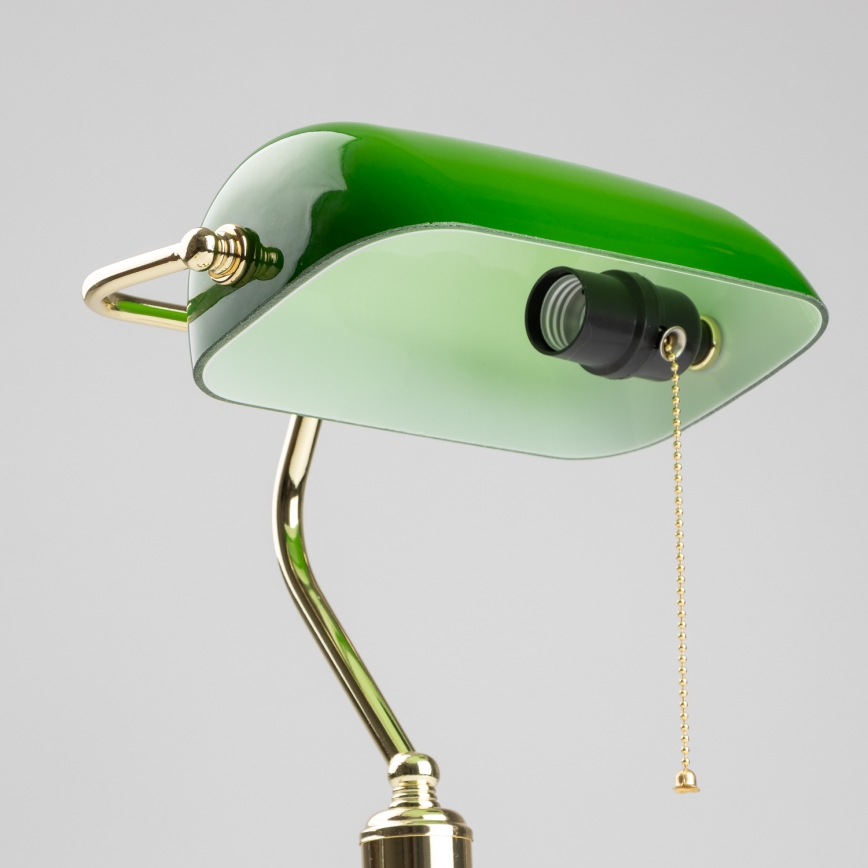 Brilagi - Candeeiro de secretária BANK OFFICE 1xE27/60W/230V dourado/verde