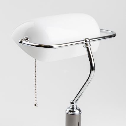 Brilagi - Candeeiro de secretária BANK OFFICE 1xE27/60W/230V preto/prateado/branco