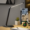 Brilagi - Candeeiro de secretária LED regulável com controlo tátil e carregamento sem fios QI MODO CHARGE LED/7W/5V 3000/4000/6000K preto