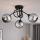 Brilagi - Candeeiro de tecto aplicado DIOR 3xE27/60W/230V preto/cinzento fumado