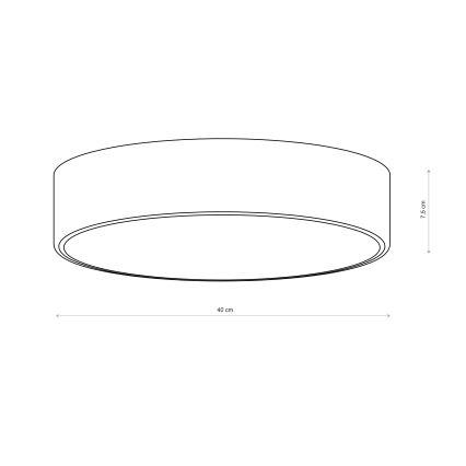 Brilagi - Candeeiro de tecto CLARE 3xE27/40W/230V Ø 40 cm bordô