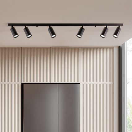 Brilagi - Candeeiro de tecto com focos SELE DIAMANT 6xGU10/30W/230V preto