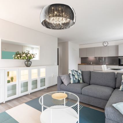 Brilagi - Candeeiro de tecto em cristal LED JEWEL 6xG9/42W/230V Ø 50 cm