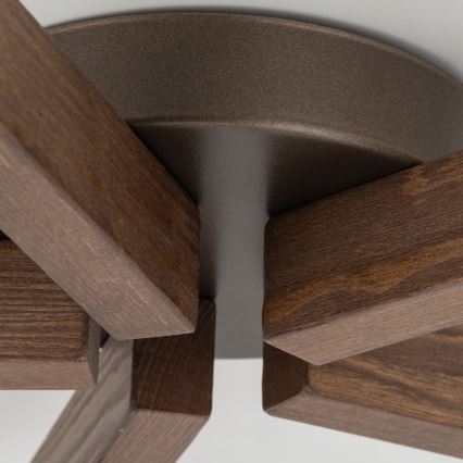 Brilagi - Candeeiro de tecto de montagem aparente LATTE 5xE27/15W/230V pinho/mix