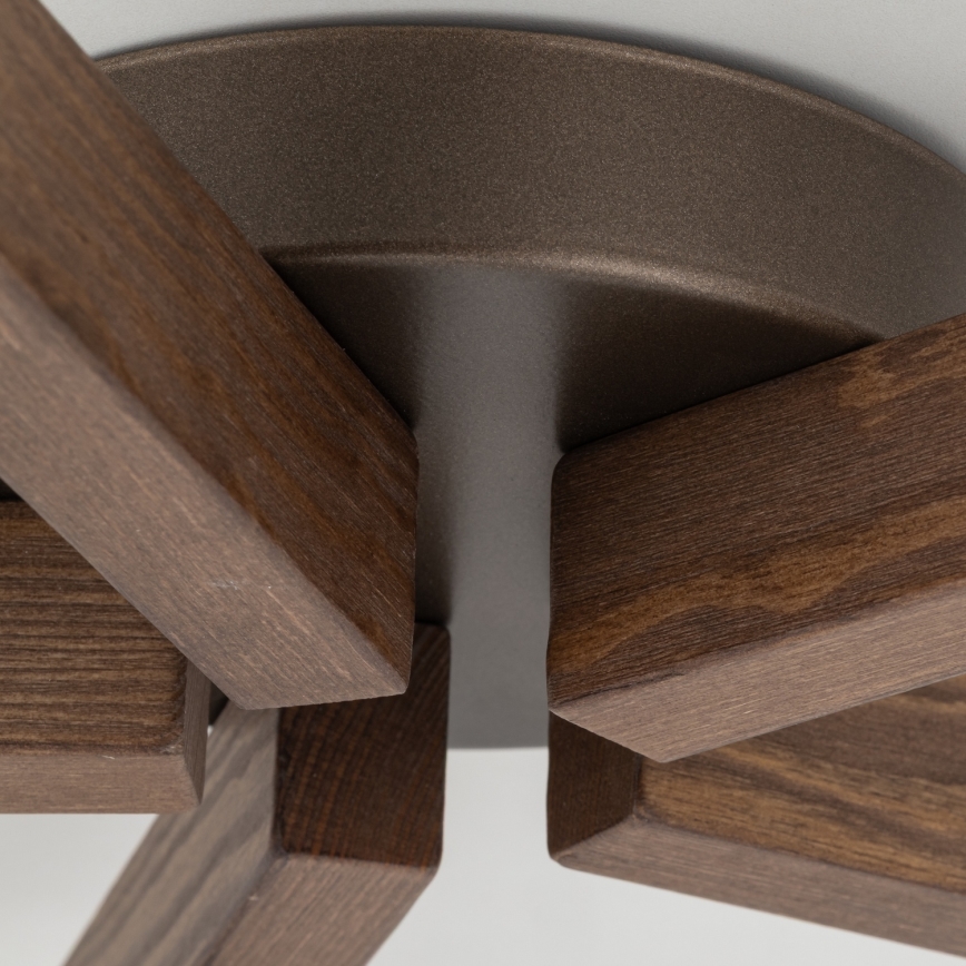 Brilagi - Candeeiro de tecto de montagem aparente LATTE 5xE27/15W/230V pinho/mix