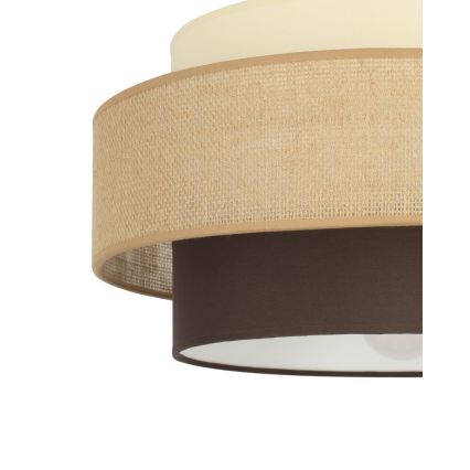 Brilagi - Candeeiro de tecto de montagem superficial RESNA 1xE27/60W/230V Ø 40 cm bege/preto
