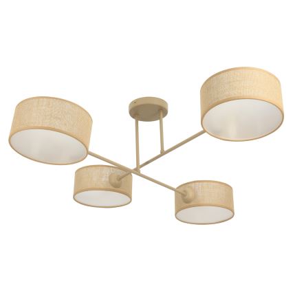 Brilagi - Candeeiro de tecto de montagem superficial VIRGO 4xE14/40W/230V bege/dourado