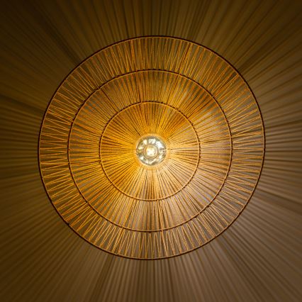 Brilagi - Candeeiro de tecto de sobrepor LED CERIA BOHO 1xE27/40W/230V Ø 70 cm castanho