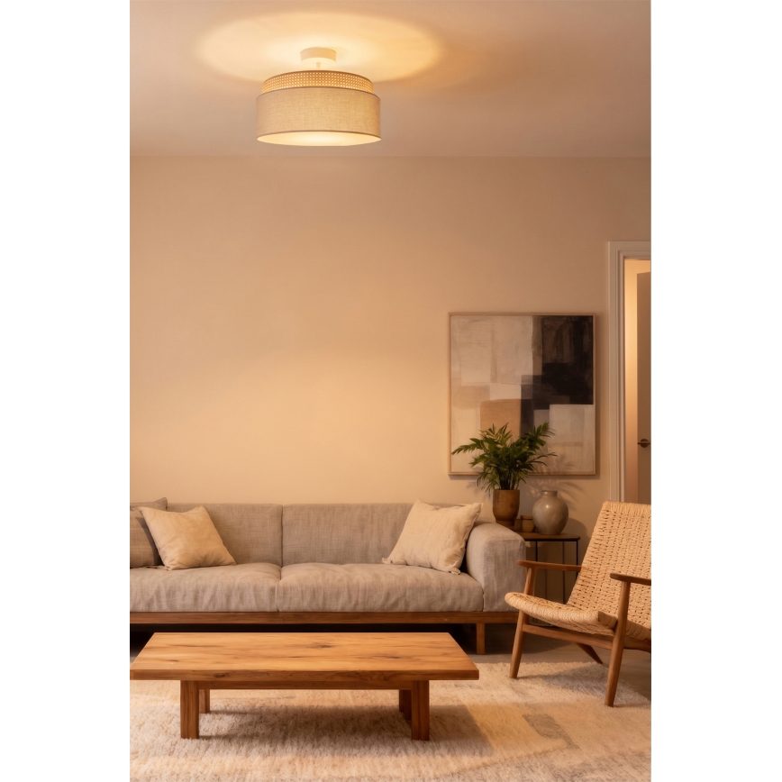 Brilagi - Candeeiro de tecto de sobrepor PADOVA 1xE27/60W/230V Ø 40 cm bege