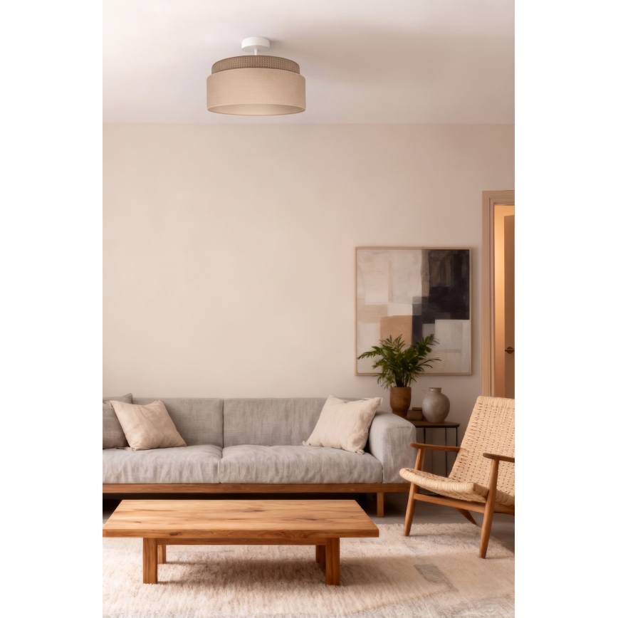 Brilagi - Candeeiro de tecto de sobrepor PADOVA 1xE27/60W/230V Ø 40 cm bege