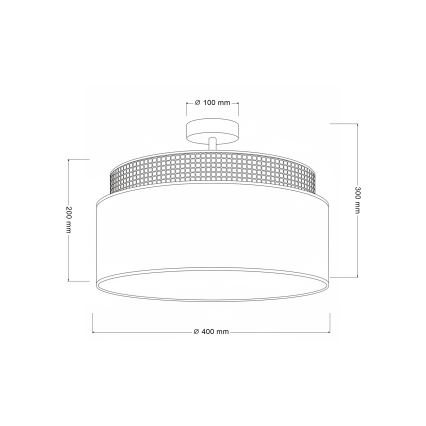 Brilagi - Candeeiro de tecto de sobrepor PADOVA 1xE27/60W/230V Ø 40 cm bege