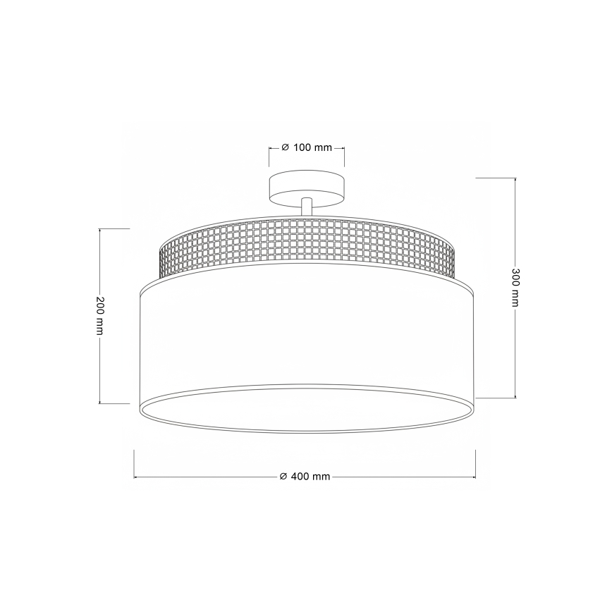 Brilagi - Candeeiro de tecto de sobrepor PADOVA 1xE27/60W/230V Ø 40 cm bege
