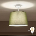 Brilagi - Candeeiro de tecto de superfície LED CERIA 1xE27/60W/230V diâmetro 30 cm branco/verde