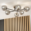 Brilagi - Candeeiro de tecto de superfície MALIVA 6xE14/15W/230V cromo mate/vidro fumado