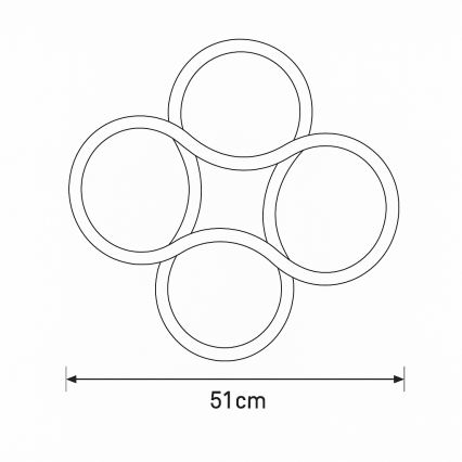 Brilagi - Luminária de teto LED regulável ORELLI LED/53W/230V diâmetro 51 cm 3000-6000K + controlo remoto