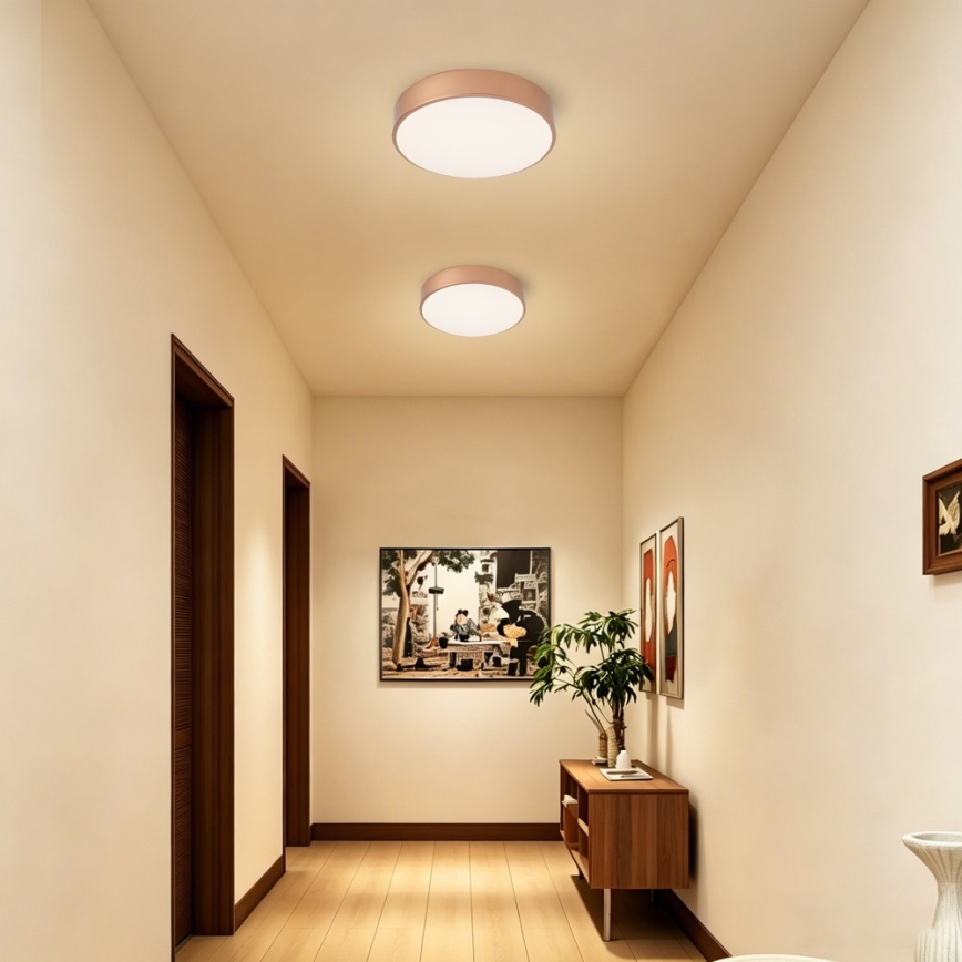 Brilagi - Luminária de teto LED dimerizável POOL LED/36W/230V 3000–6000K, diâmetro 30 cm, bronze + controlo remoto