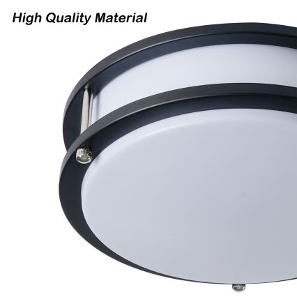 Brilagi - Candeeiro de tecto ELARO 2xE27/40W/230V diâmetro 26 cm preto