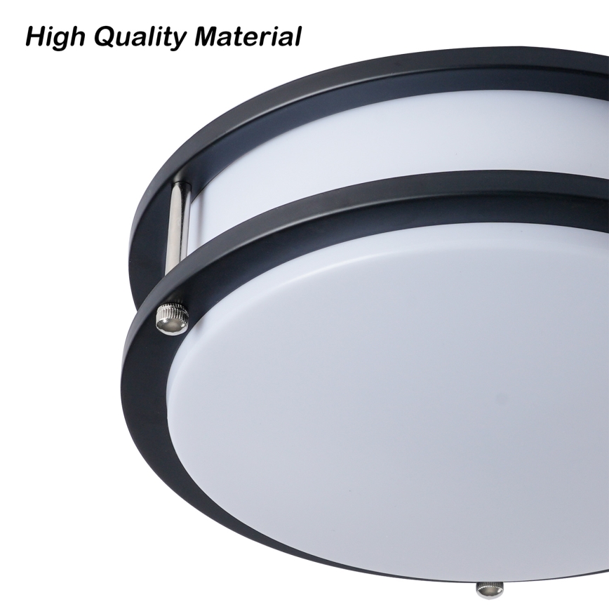 Brilagi - Candeeiro de tecto ELARO 2xE27/40W/230V diâmetro 26 cm preto