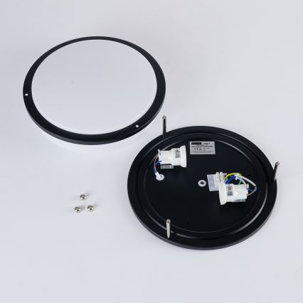 Brilagi - Candeeiro de tecto ELARO 2xE27/40W/230V diâmetro 26 cm preto