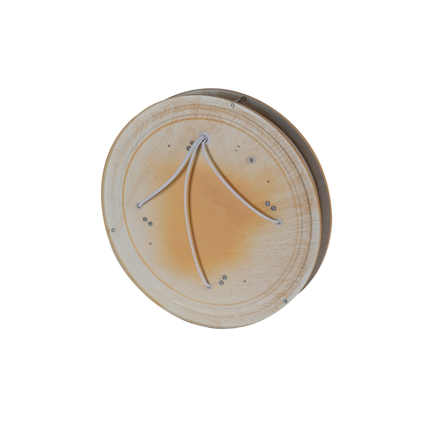 Brilagi - Candeeiro de tecto ELARO 4xE27/40W/230V Ø 41 cm acabamento com efeito madeira