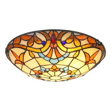 Brilagi - Candeeiro de tecto em vitral estilo Tiffany MIRABELLA 2xE27/60W/230V Ø 40 cm