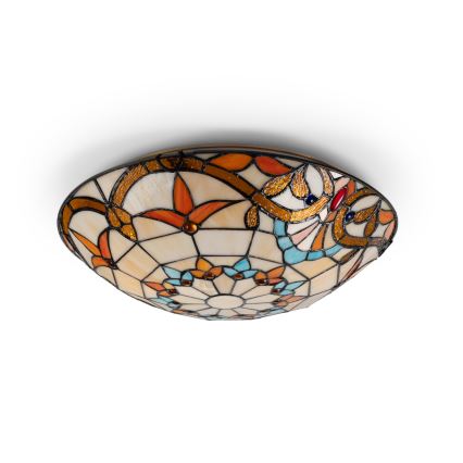 Brilagi - Candeeiro de tecto em vitral estilo Tiffany MIRABELLA 2xE27/60W/230V Ø 40 cm