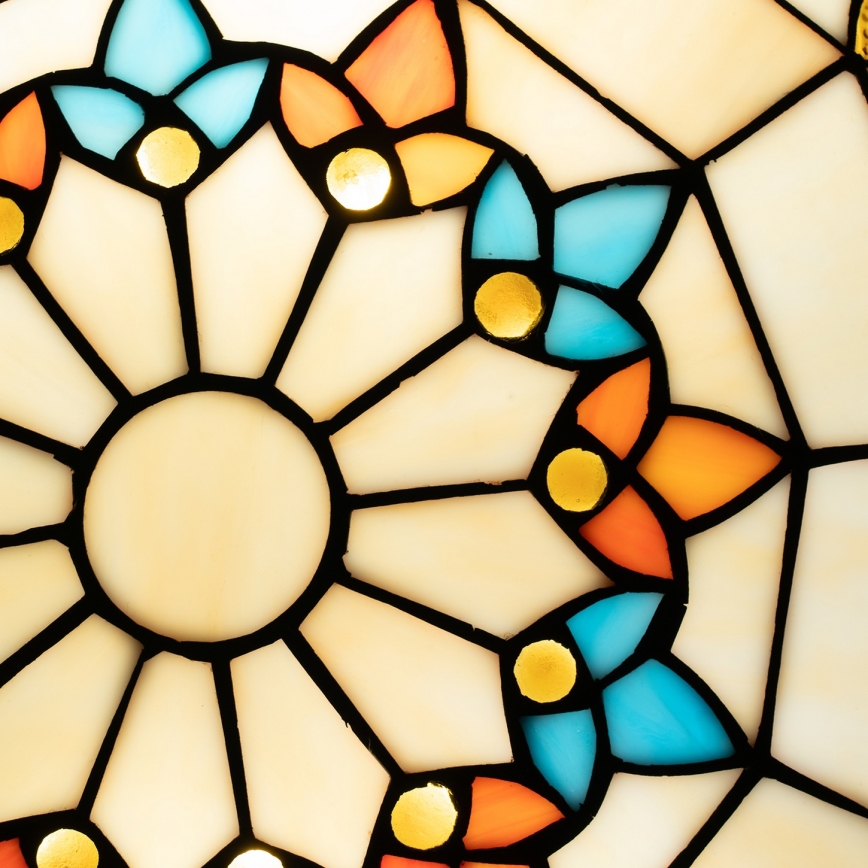 Brilagi - Candeeiro de tecto em vitral estilo Tiffany MIRABELLA 2xE27/60W/230V Ø 40 cm