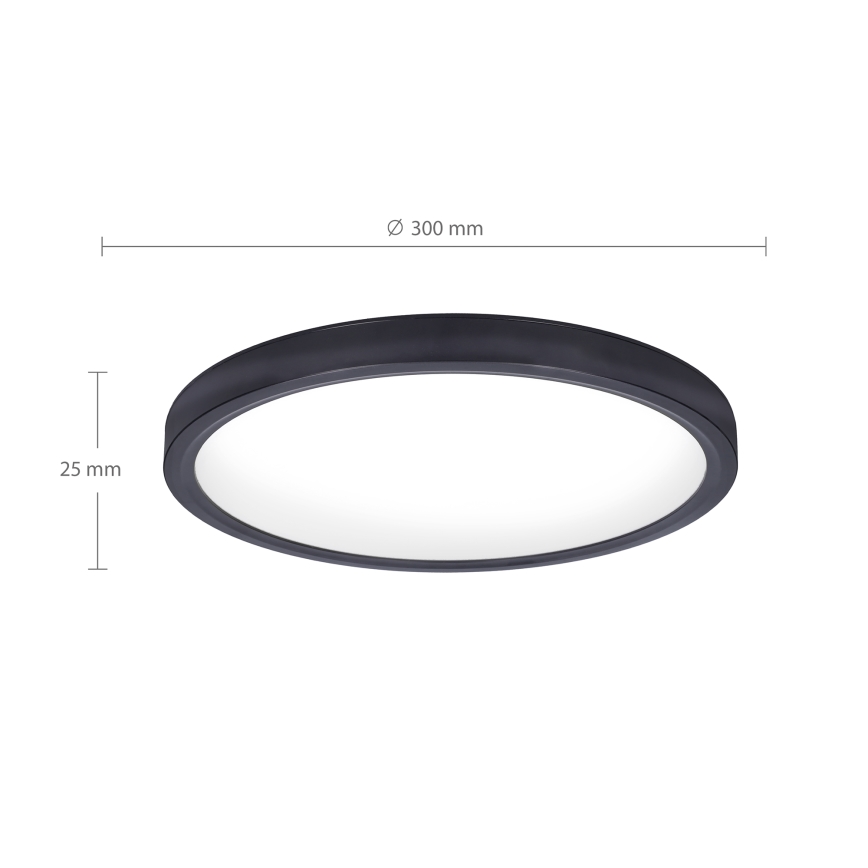 Brilagi - Luminária de teto LED ESTELA LED/18W/230V Ø 30 cm preta