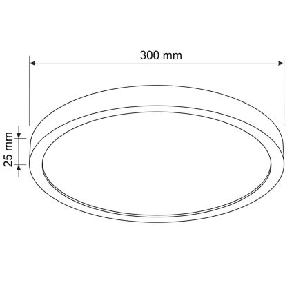 Brilagi - Luminária de teto LED ESTELA LED/18W/230V Ø 30 cm preta