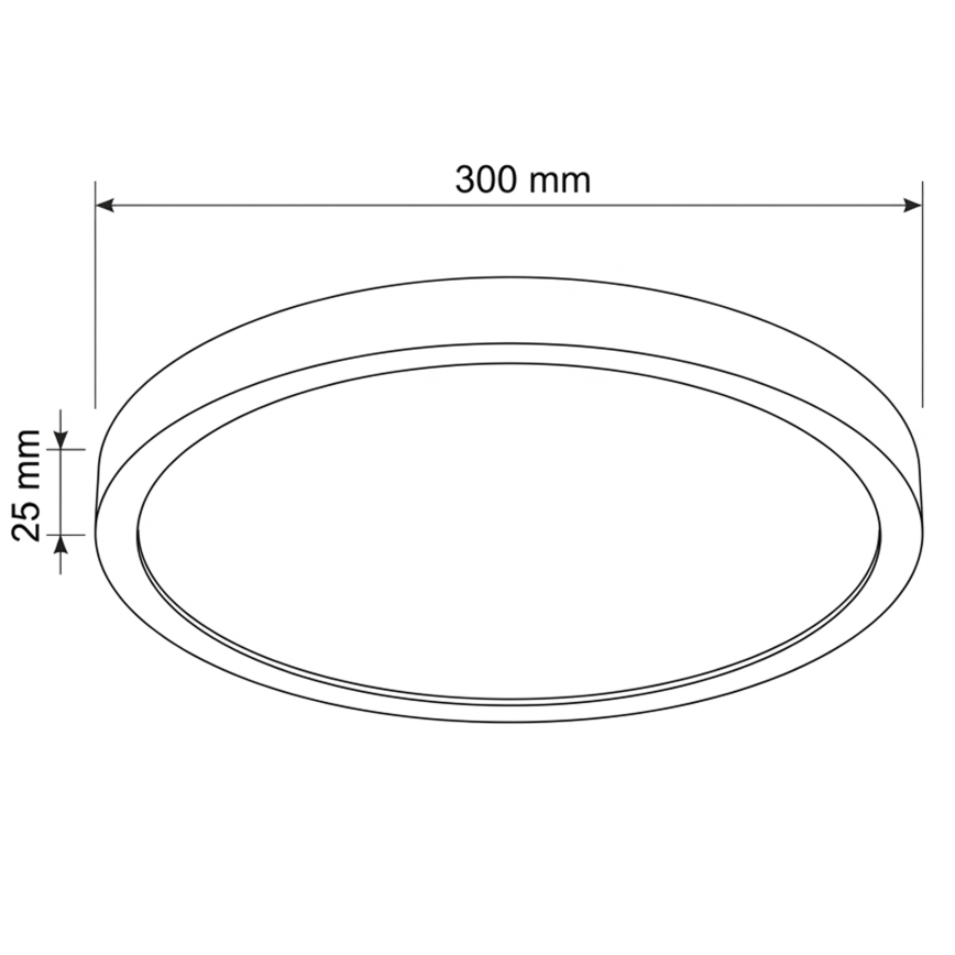 Brilagi - Luminária de teto LED ESTELA LED/18W/230V Ø 30 cm preta