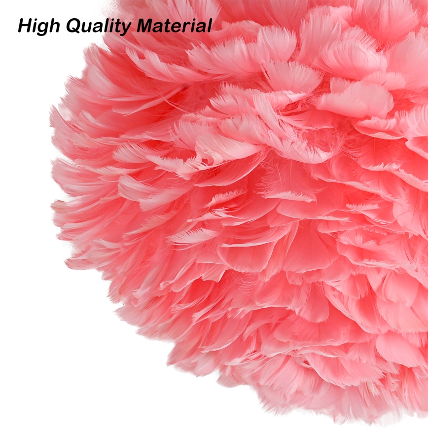 Brilagi - Candeeiro de tecto FEATHER 3xE27/40W/230V diâmetro 50 cm rosa