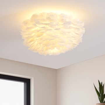 Brilagi - Candeeiro de tecto FEATHER 3xE27/40W/230V Ø 50 cm branco
