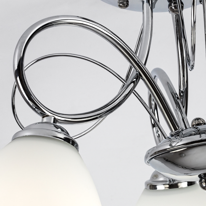 Brilagi - Candeeiro de tecto FRED 3xE27/60W/230V Ø 59 cm cromado polido