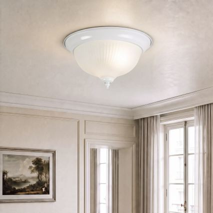 BRILAGI - Candeeiro de tecto FRESCO 2xE27/40W/230V, Ø 28 cm, branco