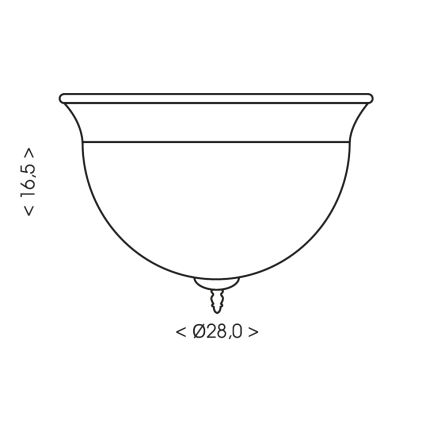 BRILAGI - Candeeiro de tecto FRESCO 2xE27/40W/230V Ø 28 cm preto/dourado