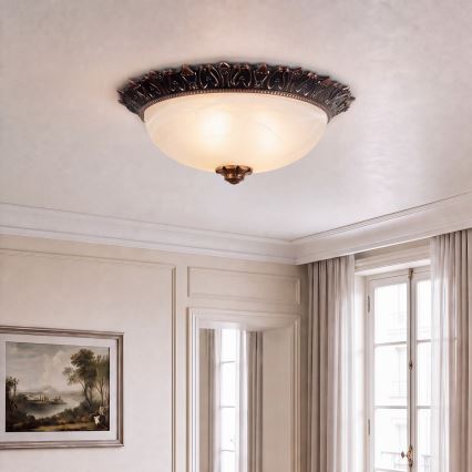 BRILAGI - Candeeiro de tecto FRESCO 2xE27/40W/230V Ø 30 cm, acabamento bronze