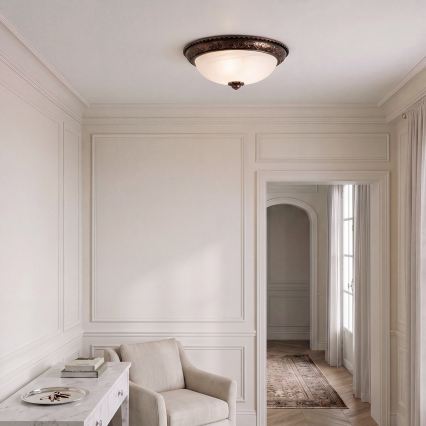 Brilagi - Candeeiro de tecto FRESCO 2xE27/40W/230V Ø 30 cm, acabamento em cobre