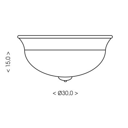 Brilagi - Candeeiro de tecto FRESCO 2xE27/40W/230V Ø 30 cm dourado