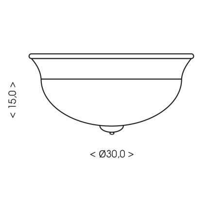 Brilagi - Candeeiro de tecto FRESCO 2xE27/40W/230V Ø 30 cm latão
