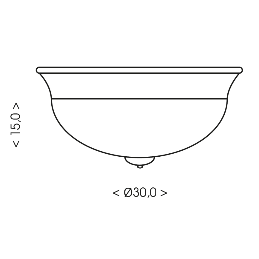 Brilagi - Candeeiro de tecto FRESCO 2xE27/40W/230V Ø 30 cm latão