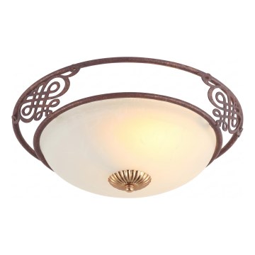 Brilagi - Candeeiro de tecto FRESCO 2xE27/40W/230V Ø 43 cm castanho