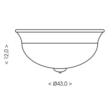 Brilagi - Candeeiro de tecto FRESCO 2xE27/40W/230V Ø 43 cm castanho
