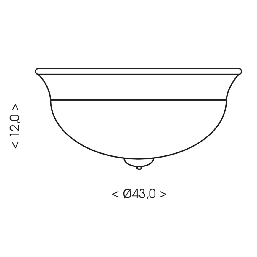 Brilagi - Candeeiro de tecto FRESCO 2xE27/40W/230V Ø 43 cm castanho